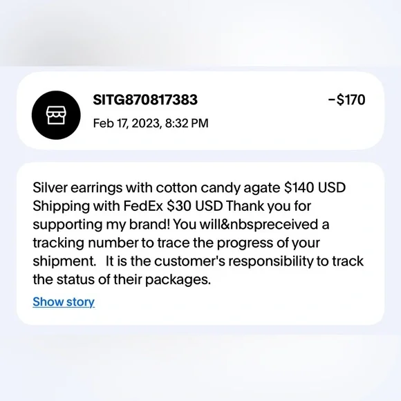 Gabriela Sierra Silver Earrings with Cotton Candy Agate - Picture 4 of 4